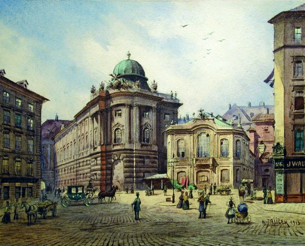 Zajicek Carl Wenzel - reges treiben vor dem alten burgtheater